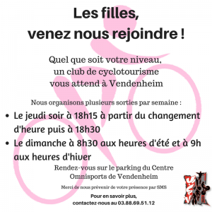 Sorties cyclotouristes de l’UC Vendenheim